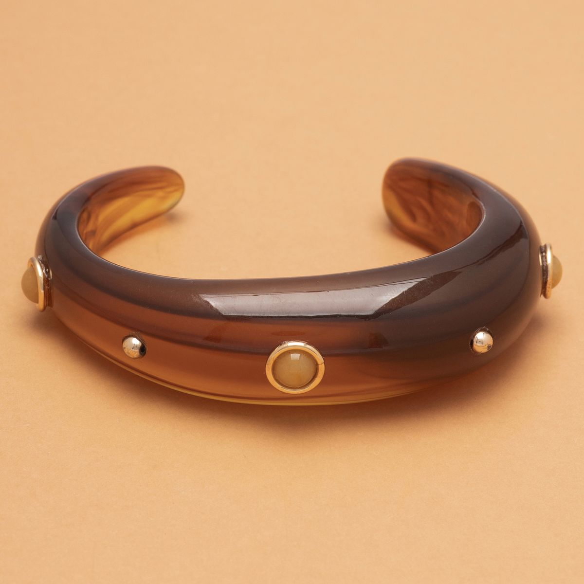 Jade & Stone Cuff Bracelet