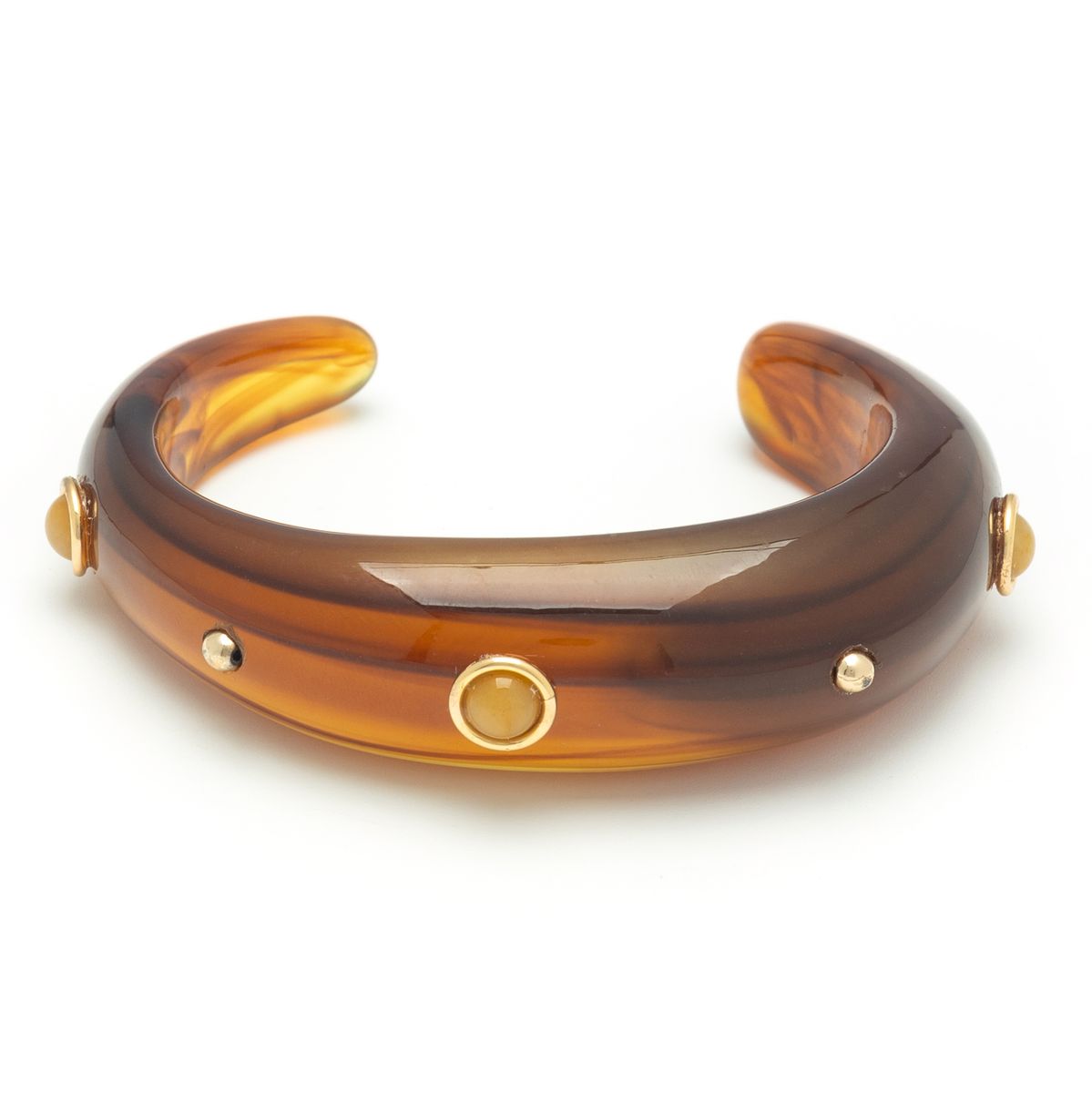 Jade & Stone Cuff Bracelet