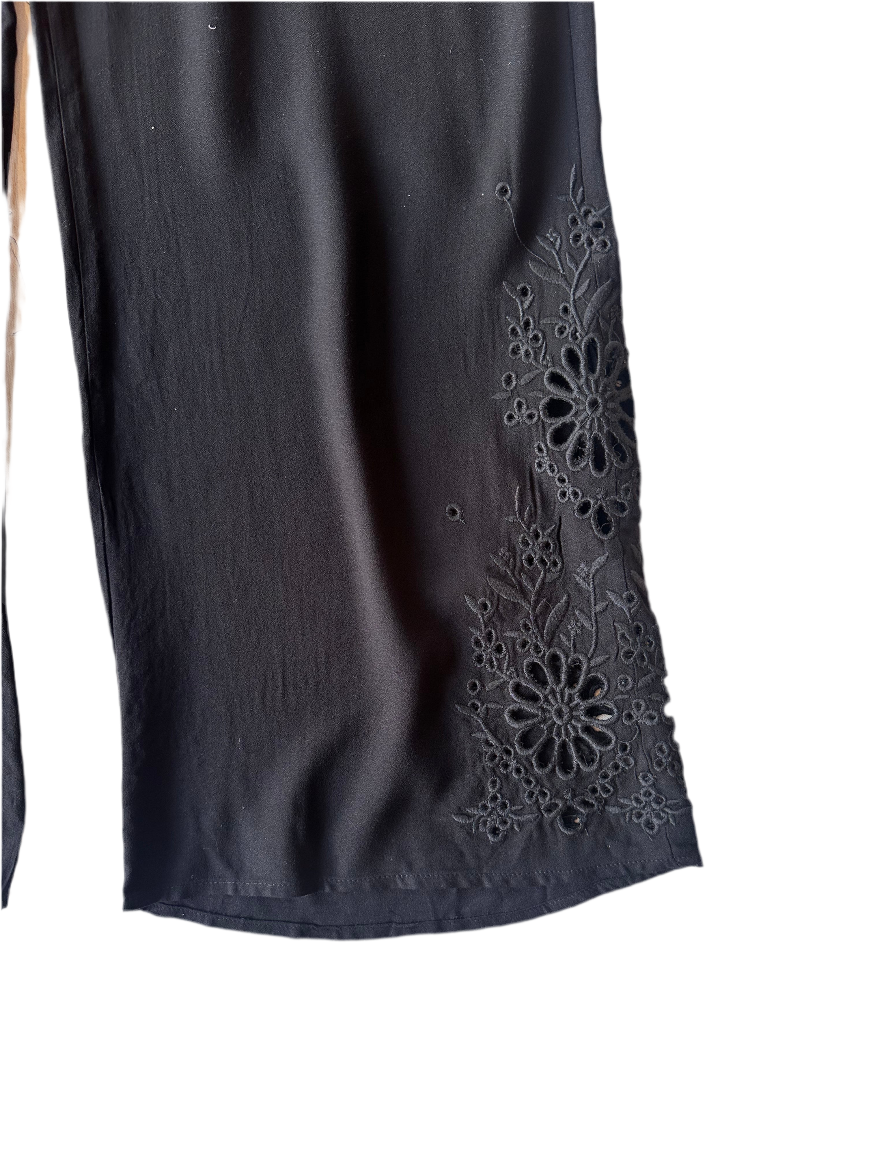 Embroidered Eyelet Pant