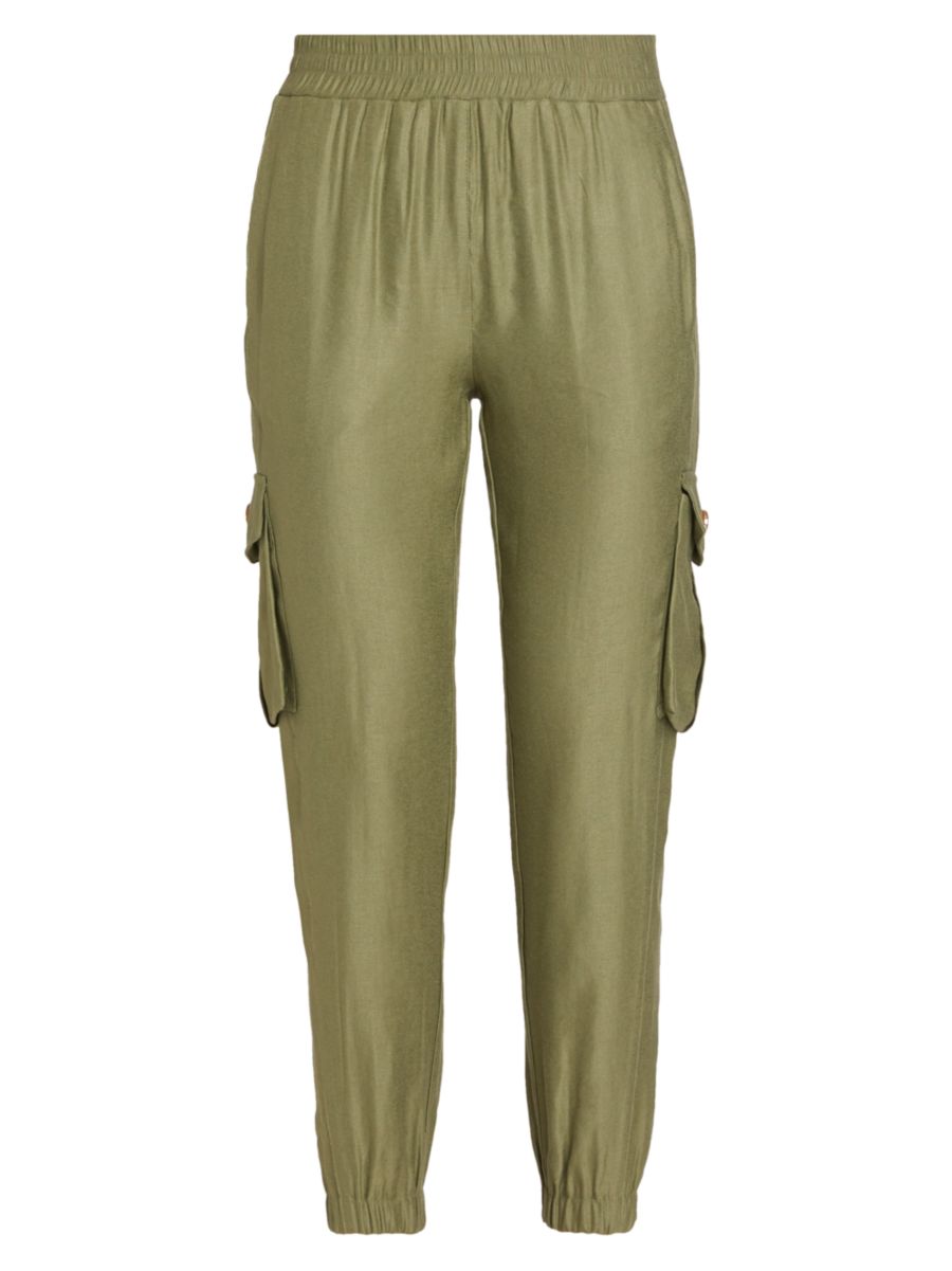 Barbara Linen Jogger in Sage