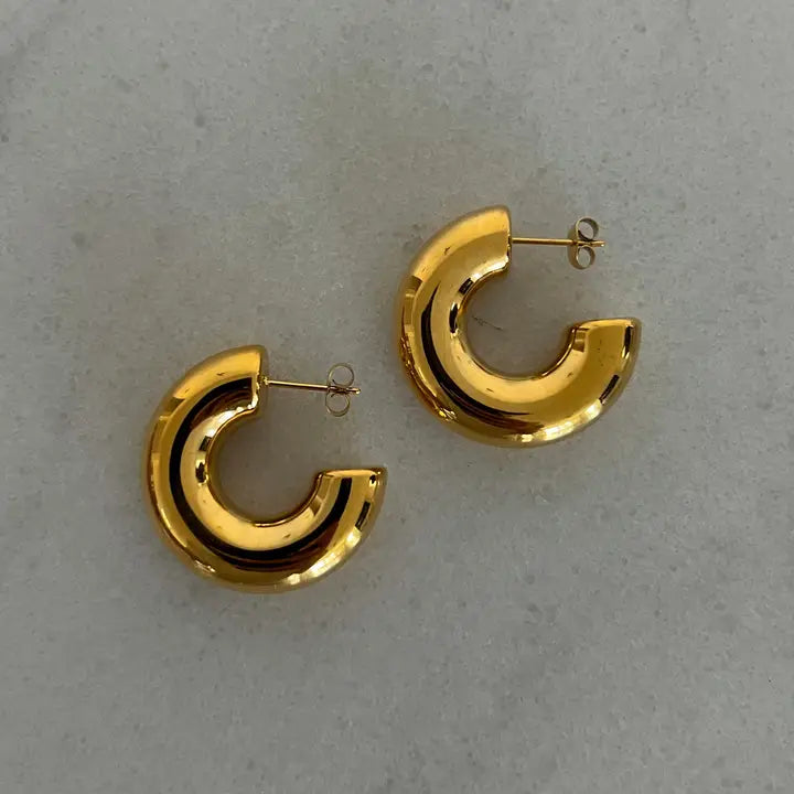Gold Smooth Hoops
