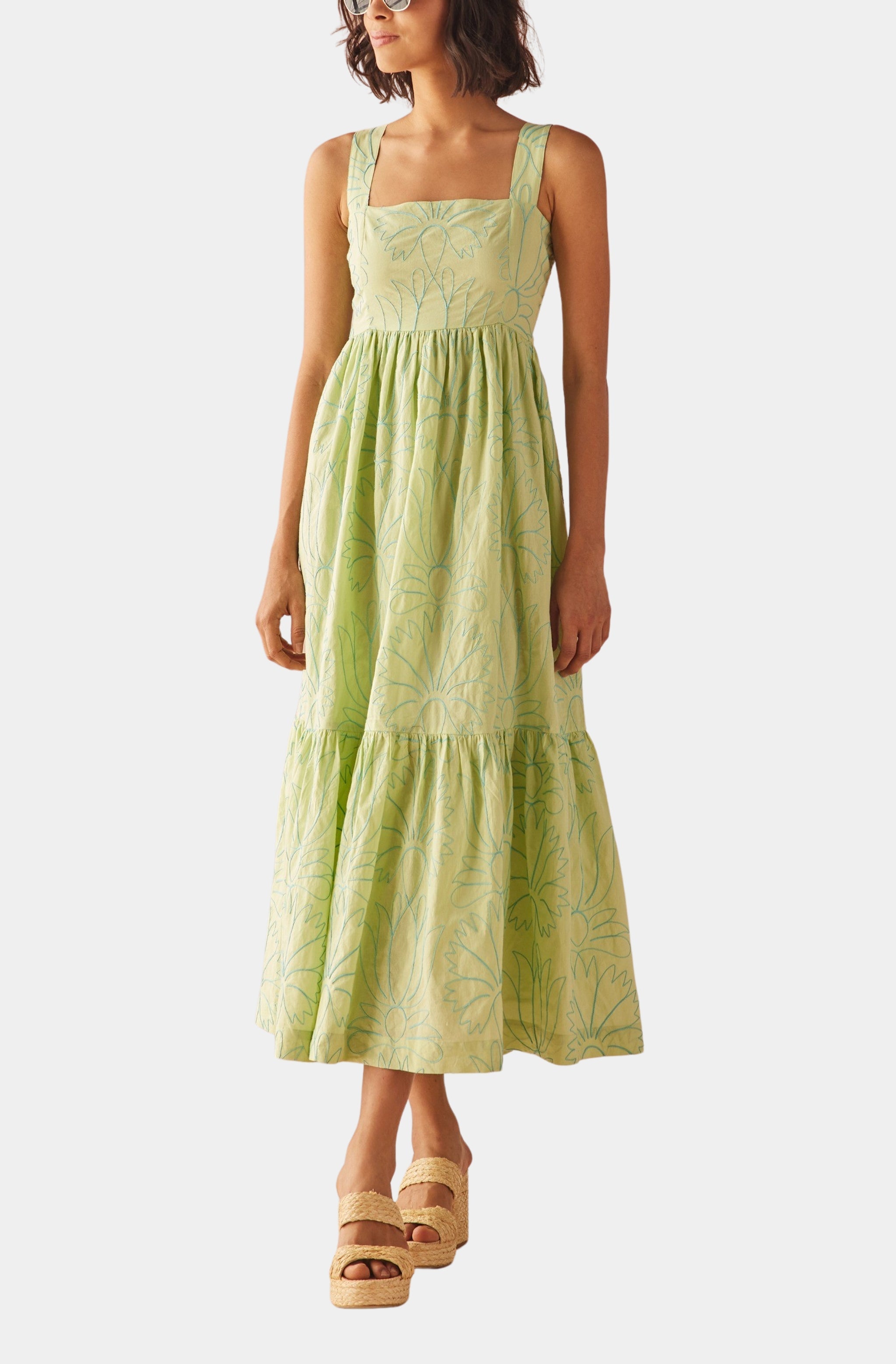 lna maxi dress LNA Sicily Tie Dye Dress in Biarritz Blue Tie Dye
