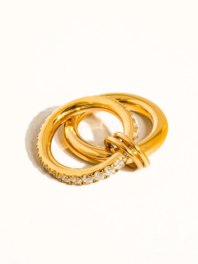 Justine 18K Gold Double Hoop Ring