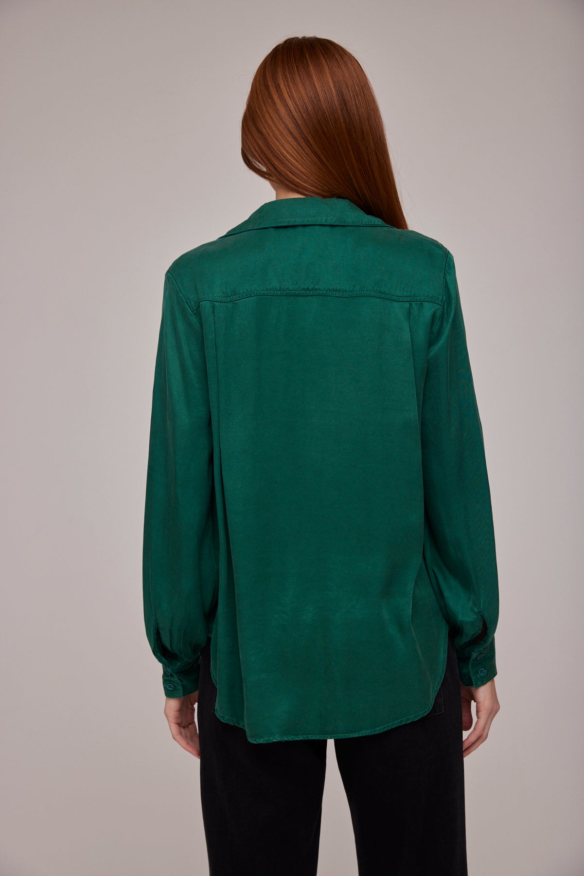 Emerald Pine Bishop Sleeve Top