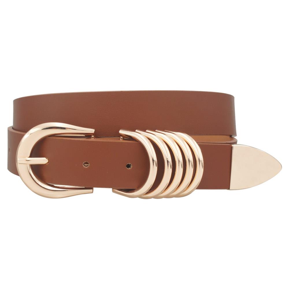 Stacked Simple D Ring Belt