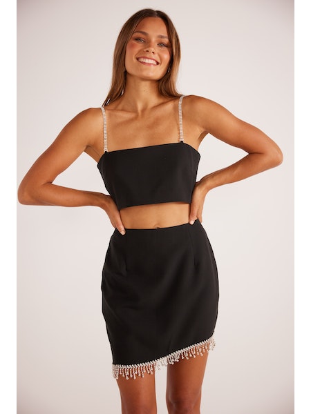 Krystal Mini Skirt in Black