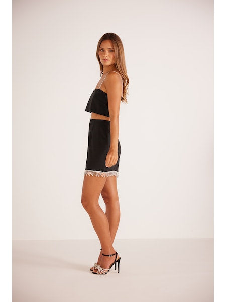 Krystal Crop Top in Black