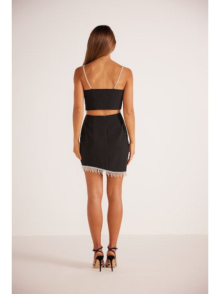 Krystal Crop Top in Black