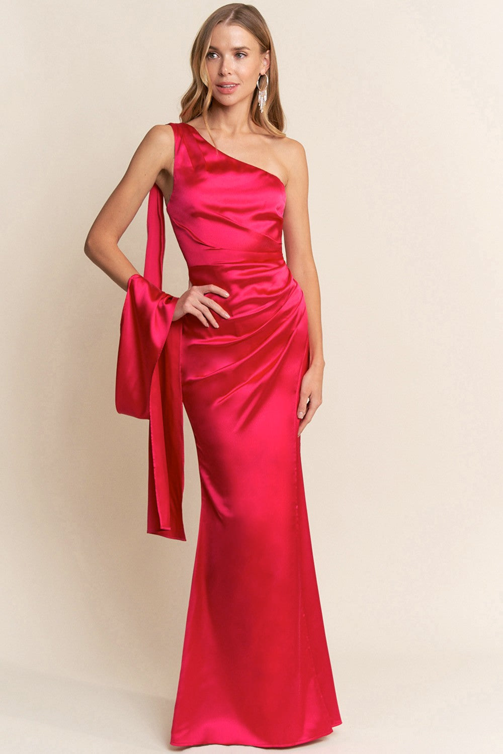 Carrie Drape Detail Gown