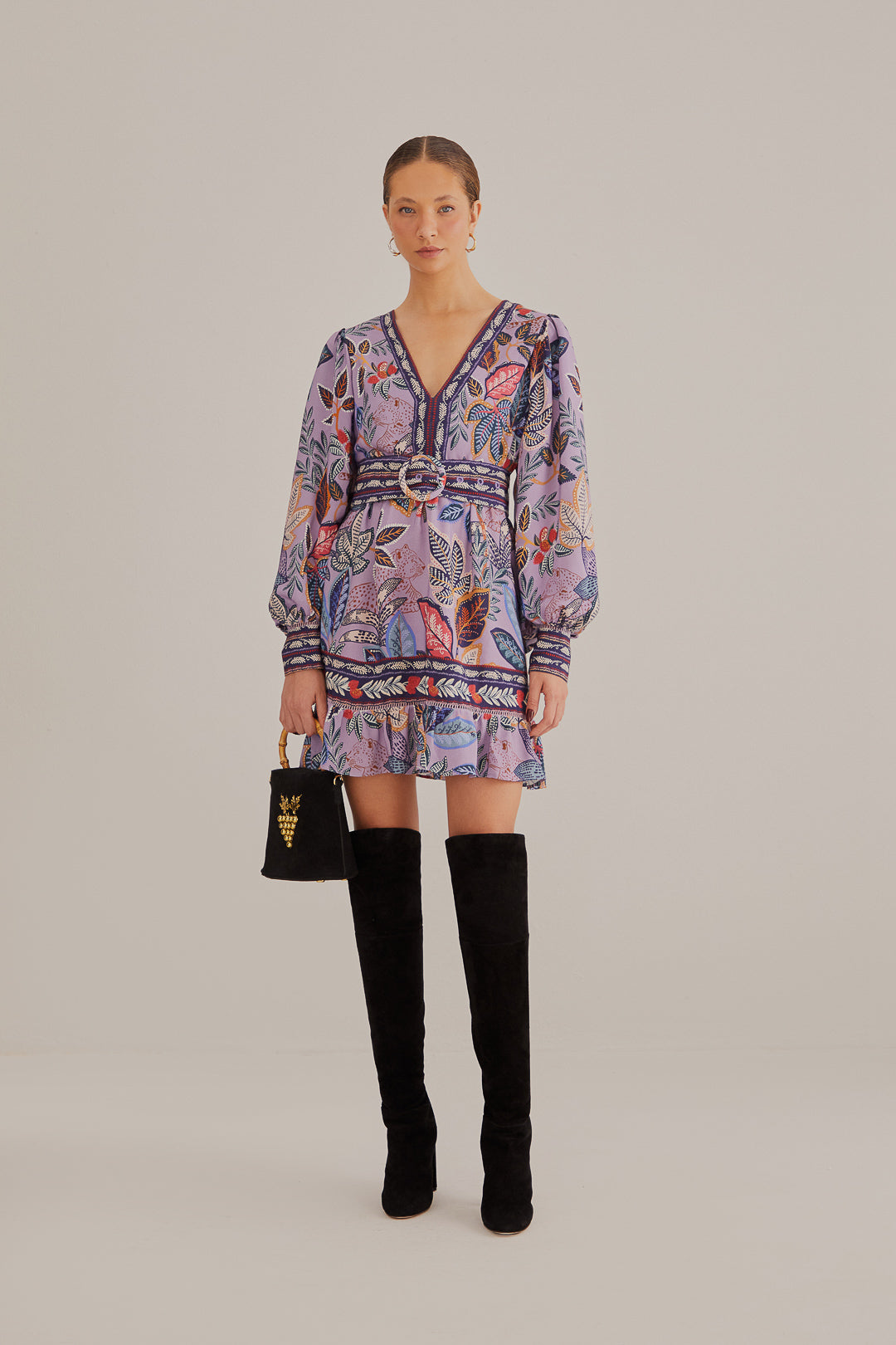 Wild Night Lavender Long Sleeve Mini Dress