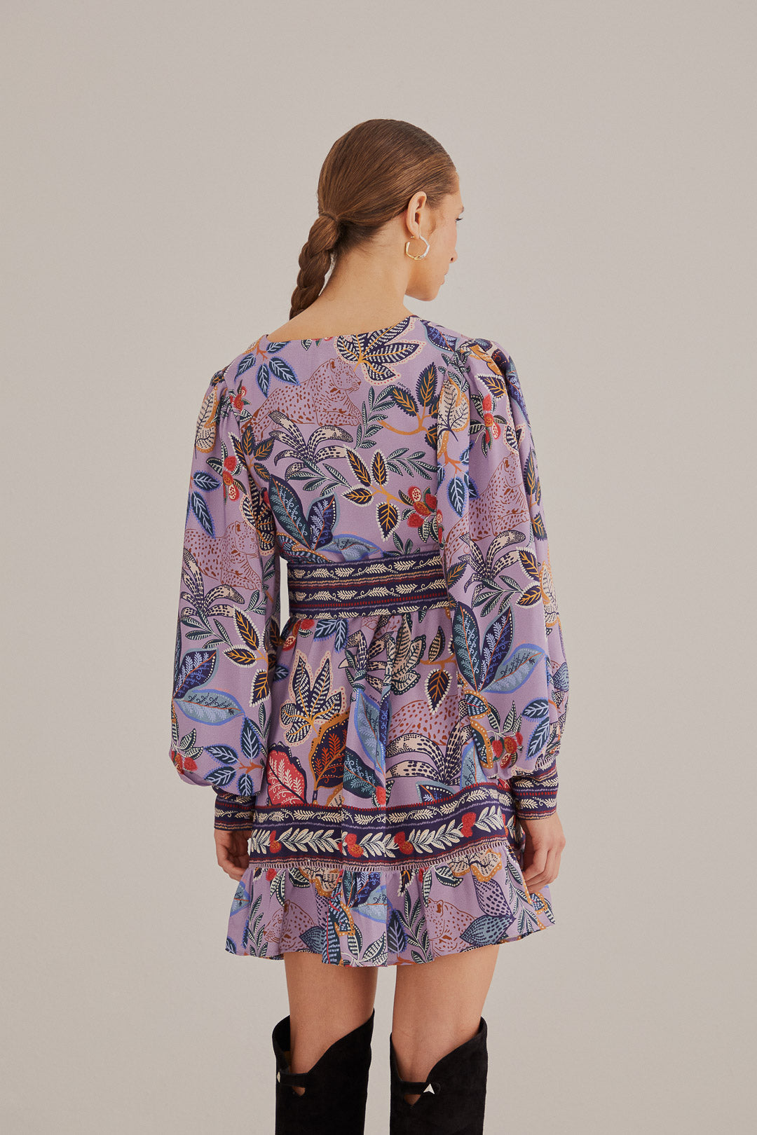 Wild Night Lavender Long Sleeve Mini Dress