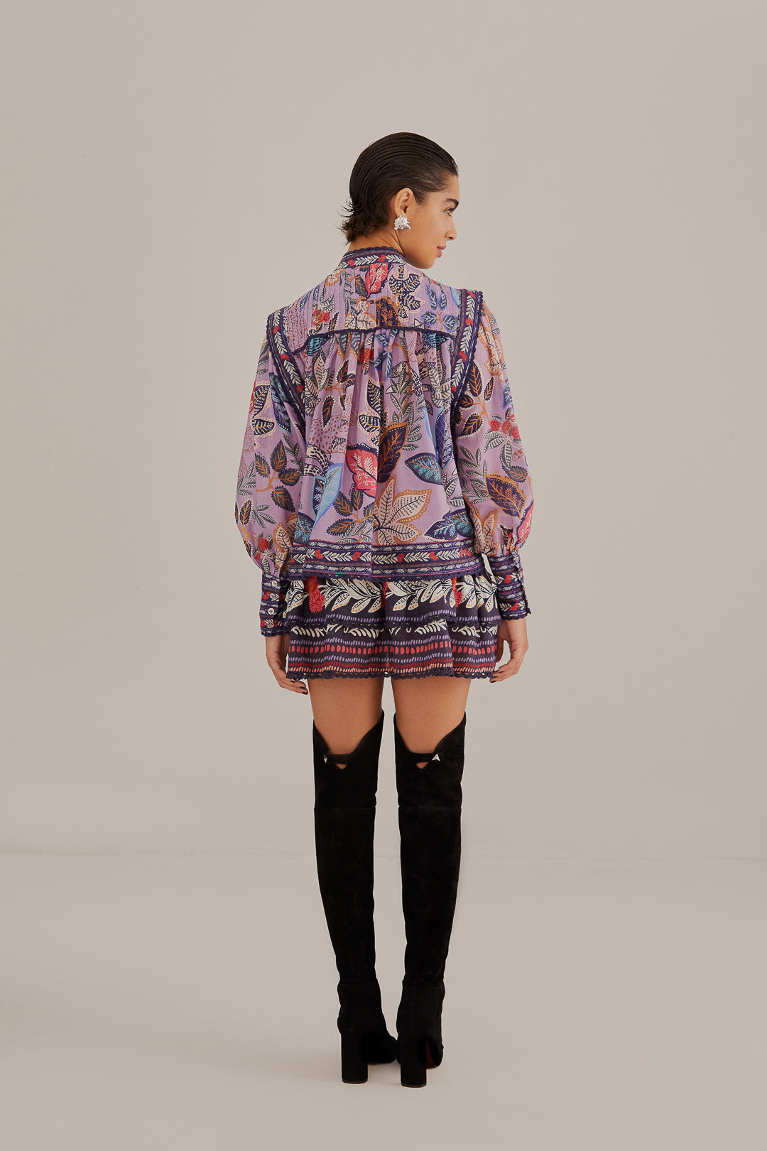 Wild Night Lavender Long Sleeve Blouse