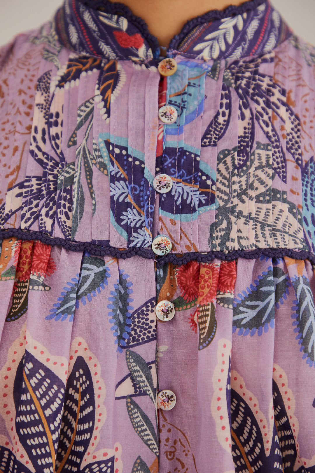 Wild Night Lavender Long Sleeve Blouse