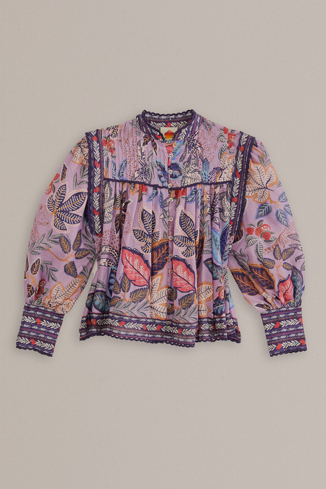 Wild Night Lavender Long Sleeve Blouse