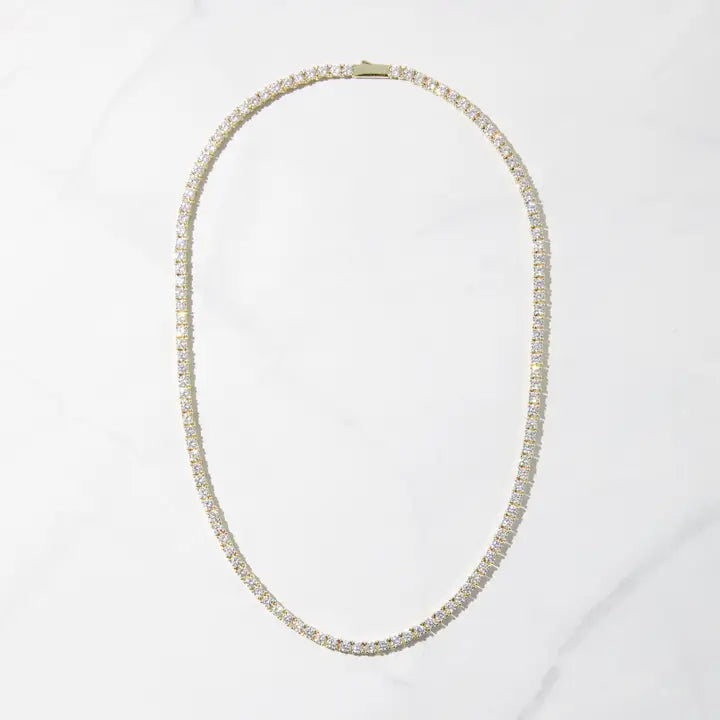 3 mm Tennis Necklace