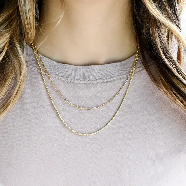Tiny Link Paperclip Necklace