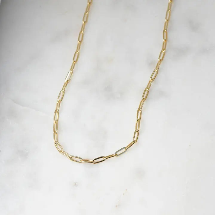 Tiny Link Paperclip Necklace