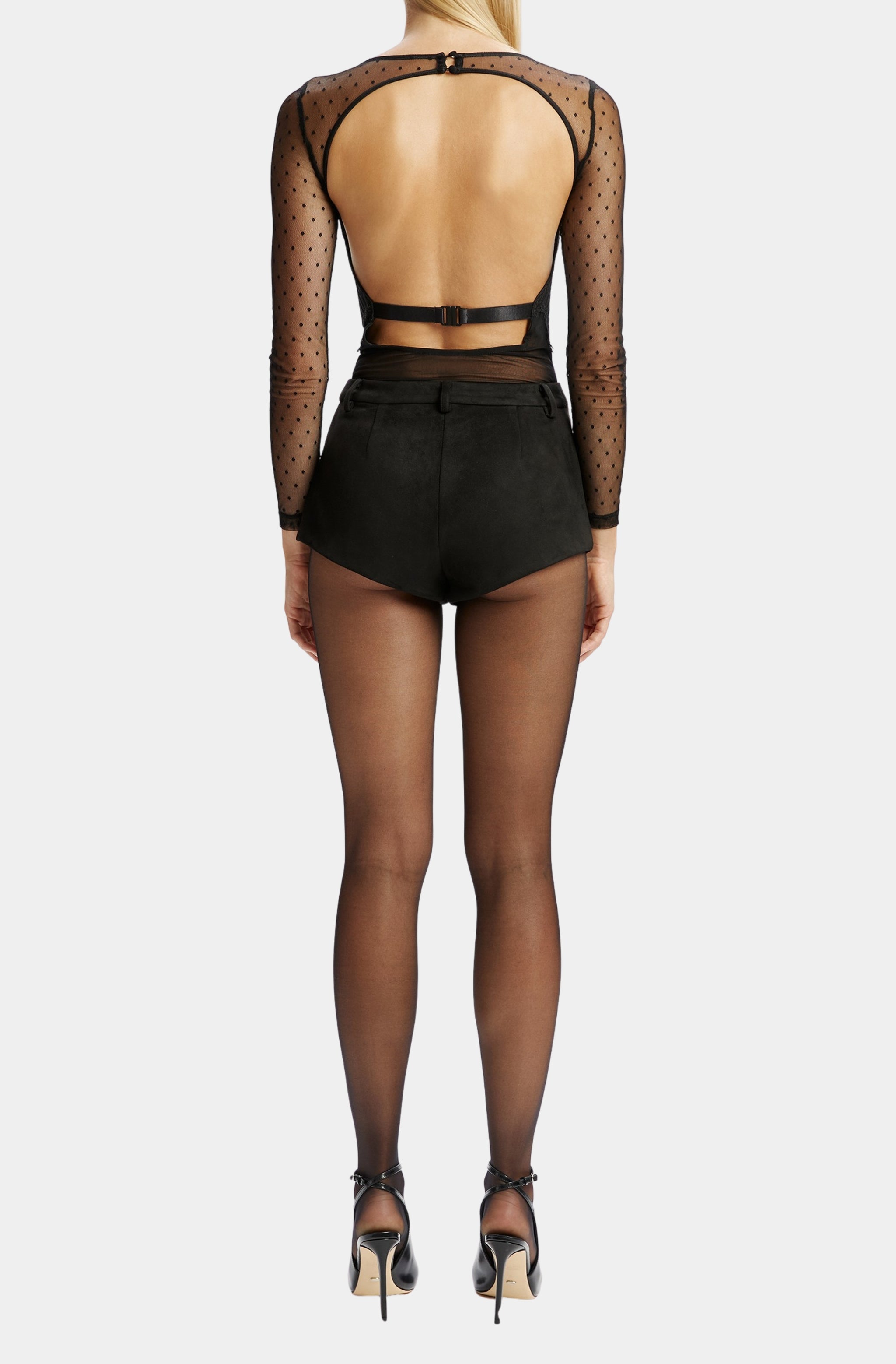 Farrah Lace Mesh Bodysuit