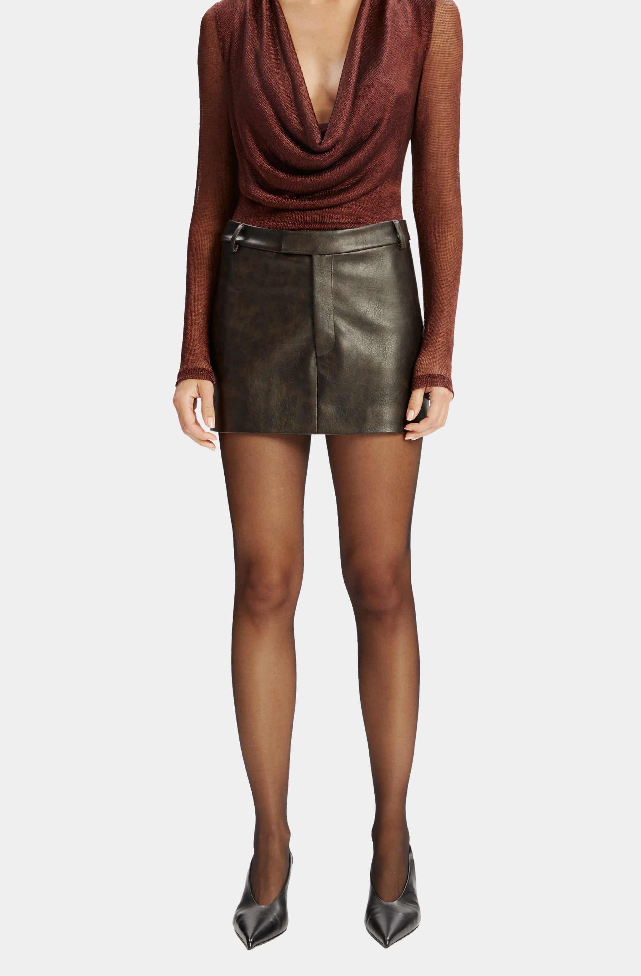 Maika Vegan Leather Mini Skirt