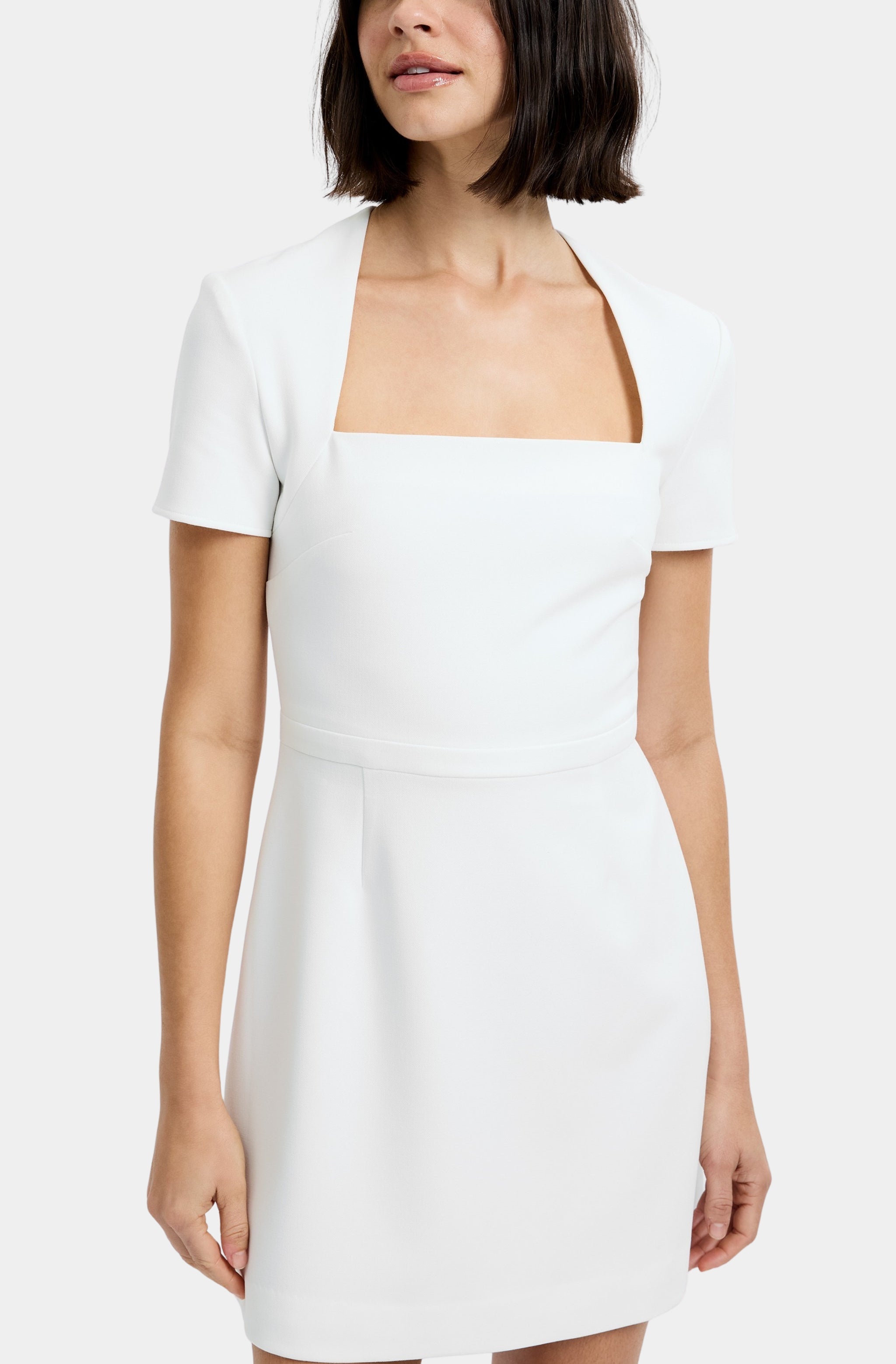 Whisper Square Neck Short Sleeve Mini Dress Hemline Metairie Whisper Square Neck Short Sleeve Mini Dress Hemline Metairie