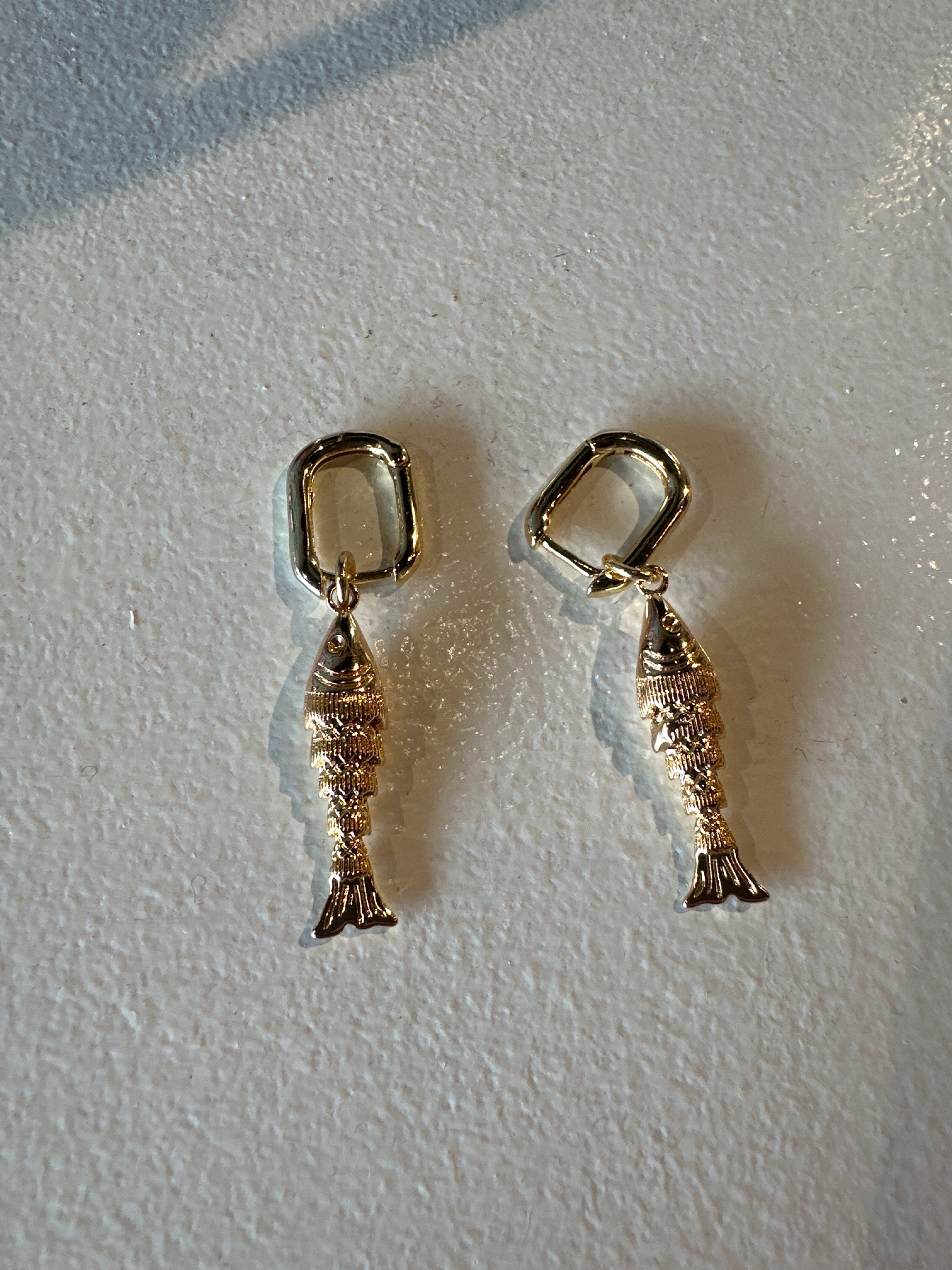 Dainty Sardine Charm Earrings