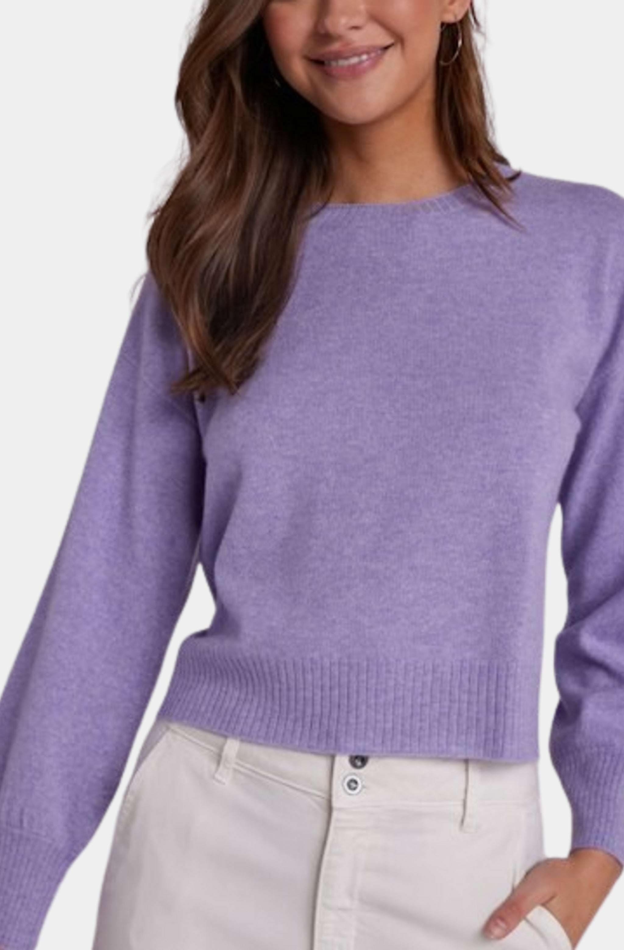 Crew Neck Rib Pullover