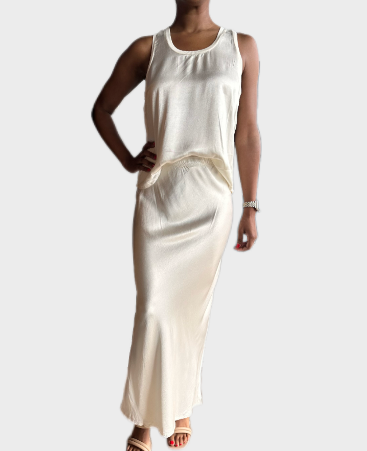 Midi Bias Cut Skirt