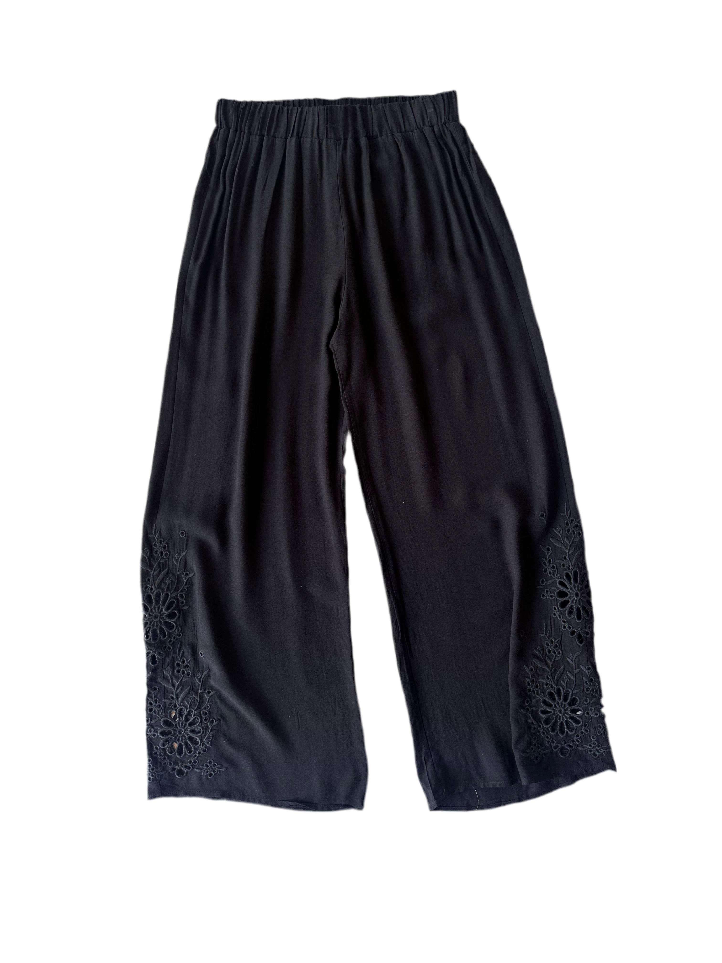 Embroidered Eyelet Pant