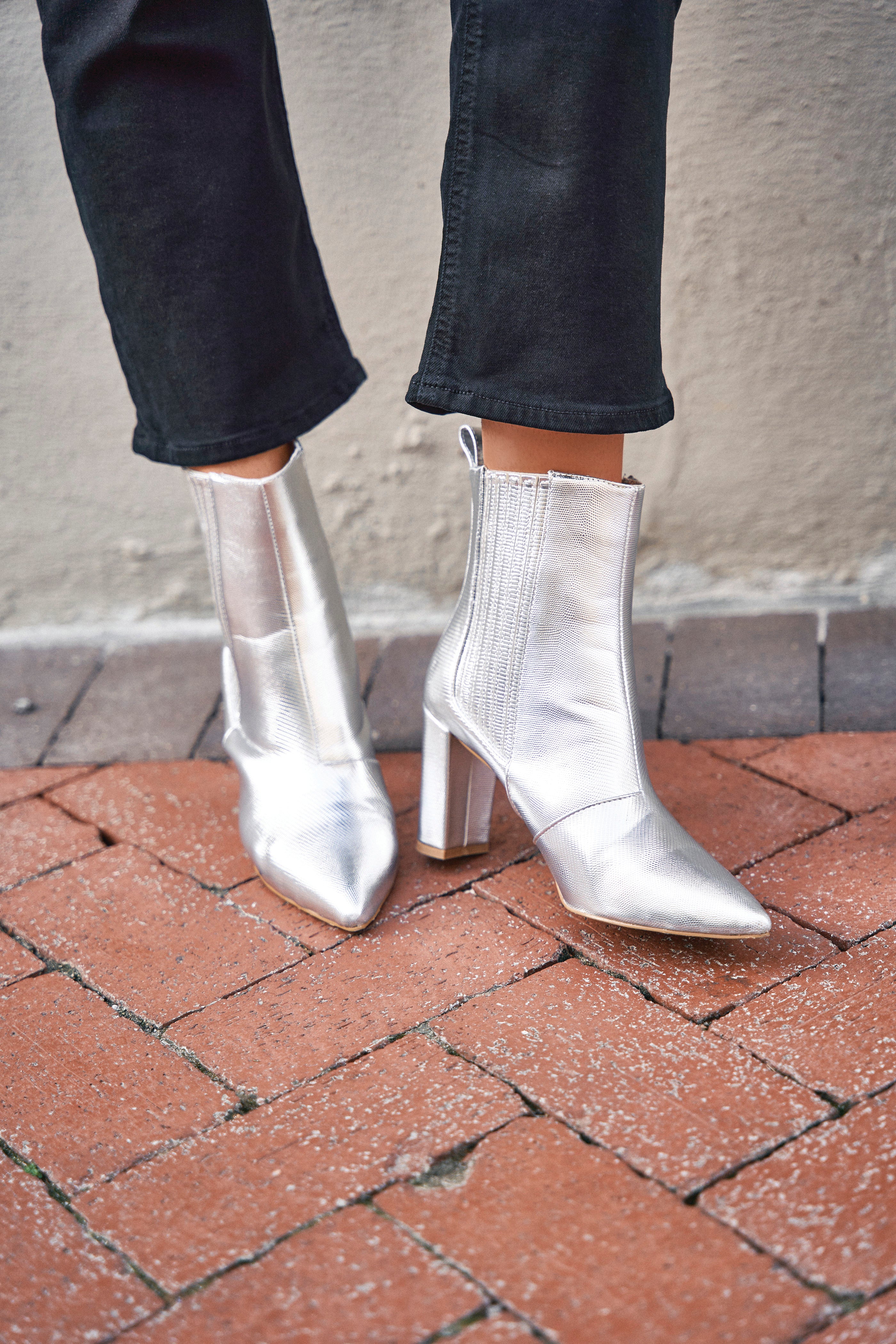 Hemline Exclusive Rosie Metallic Bootie