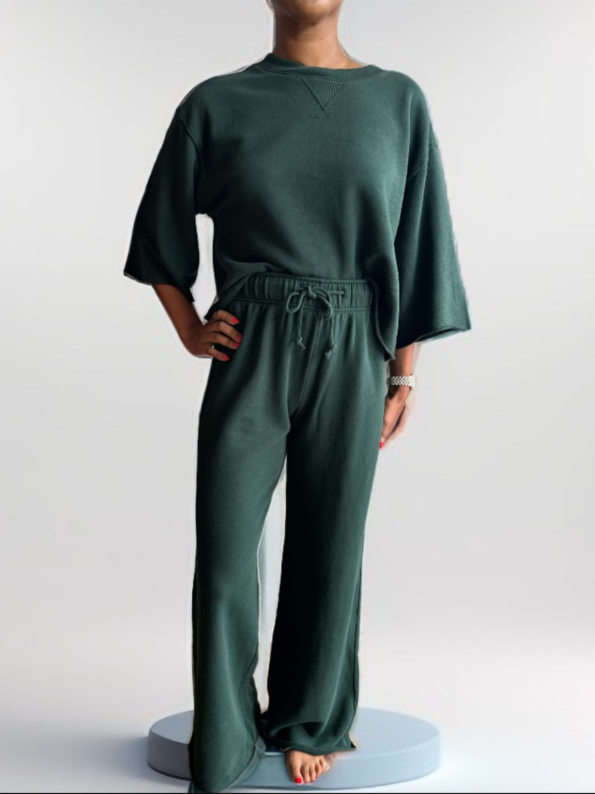 Wideleg Drawstring Pant