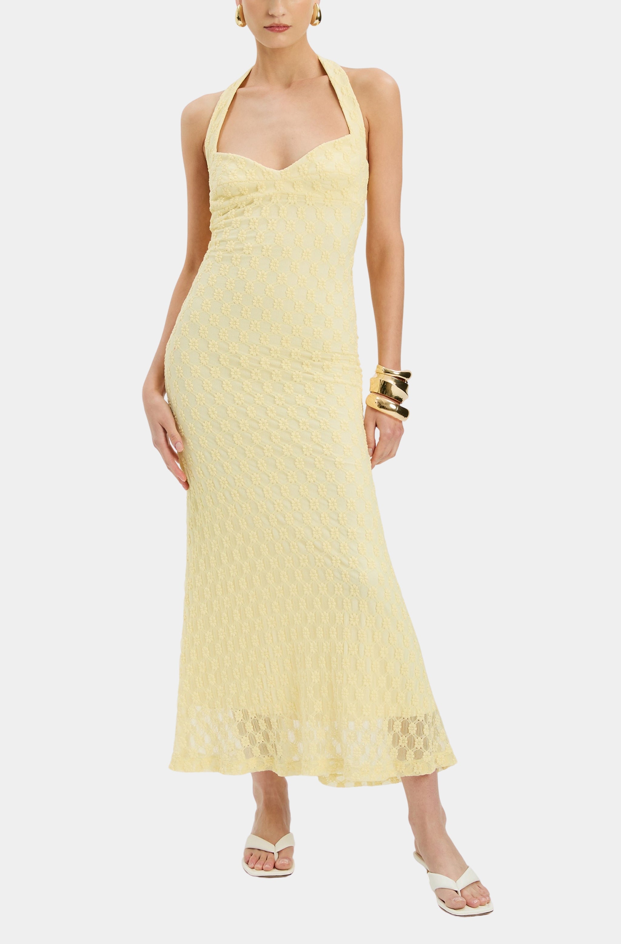 Mariko Halter Neck Midi Dress Hemline Metairie Mariko Halter Neck Midi Dress Hemline Metairie