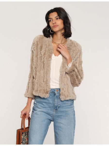 Heartloom rosa fur outlet jacket