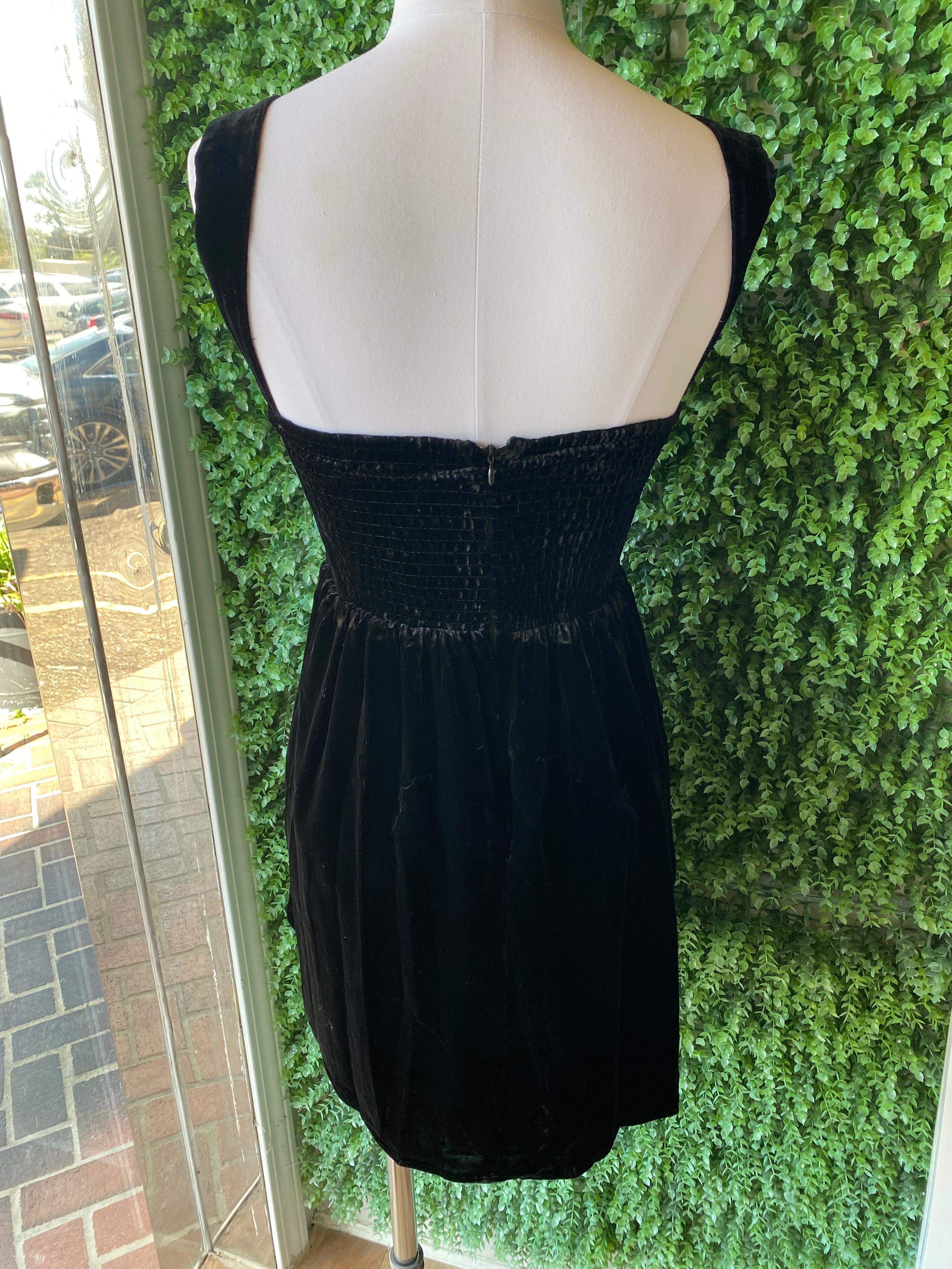 Nancy Dress in Black Velvet