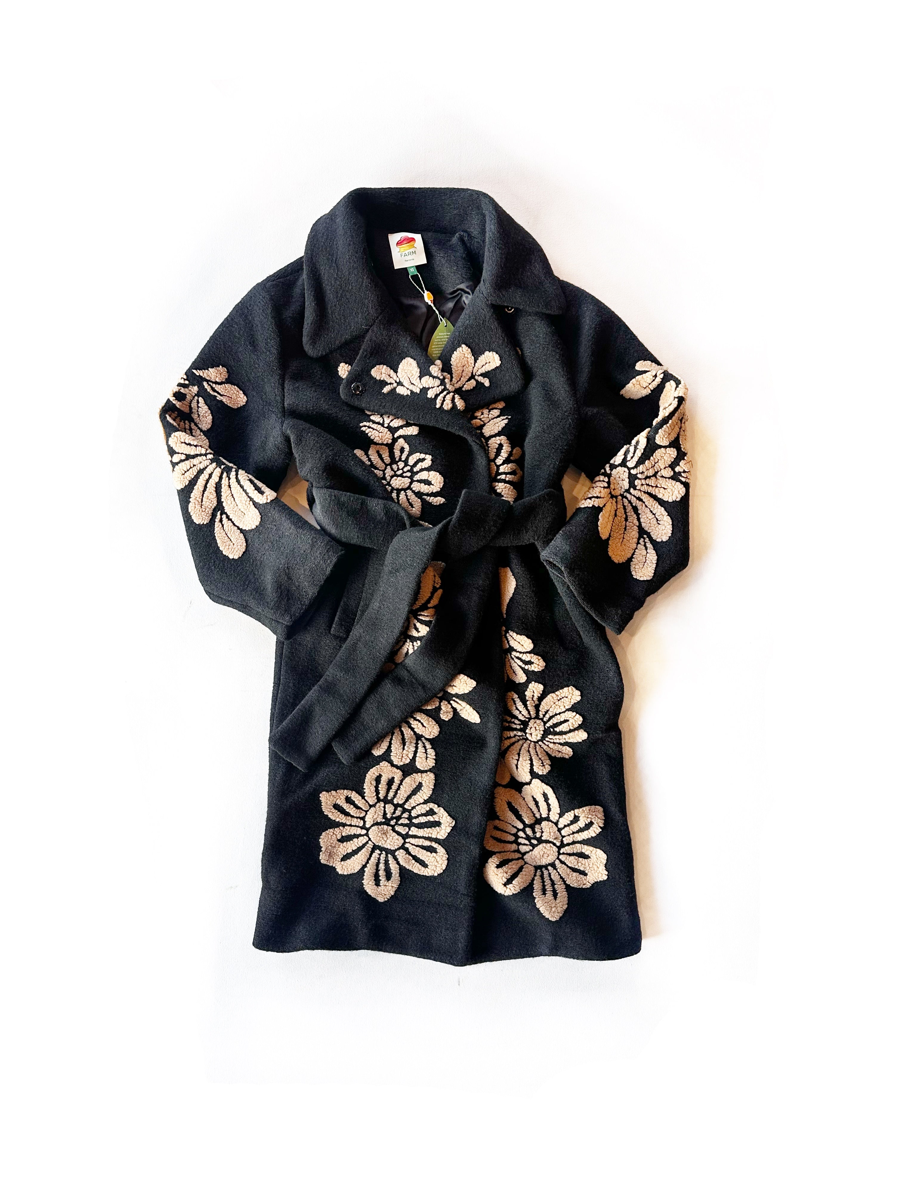 Bold Flowers Black Fleece
