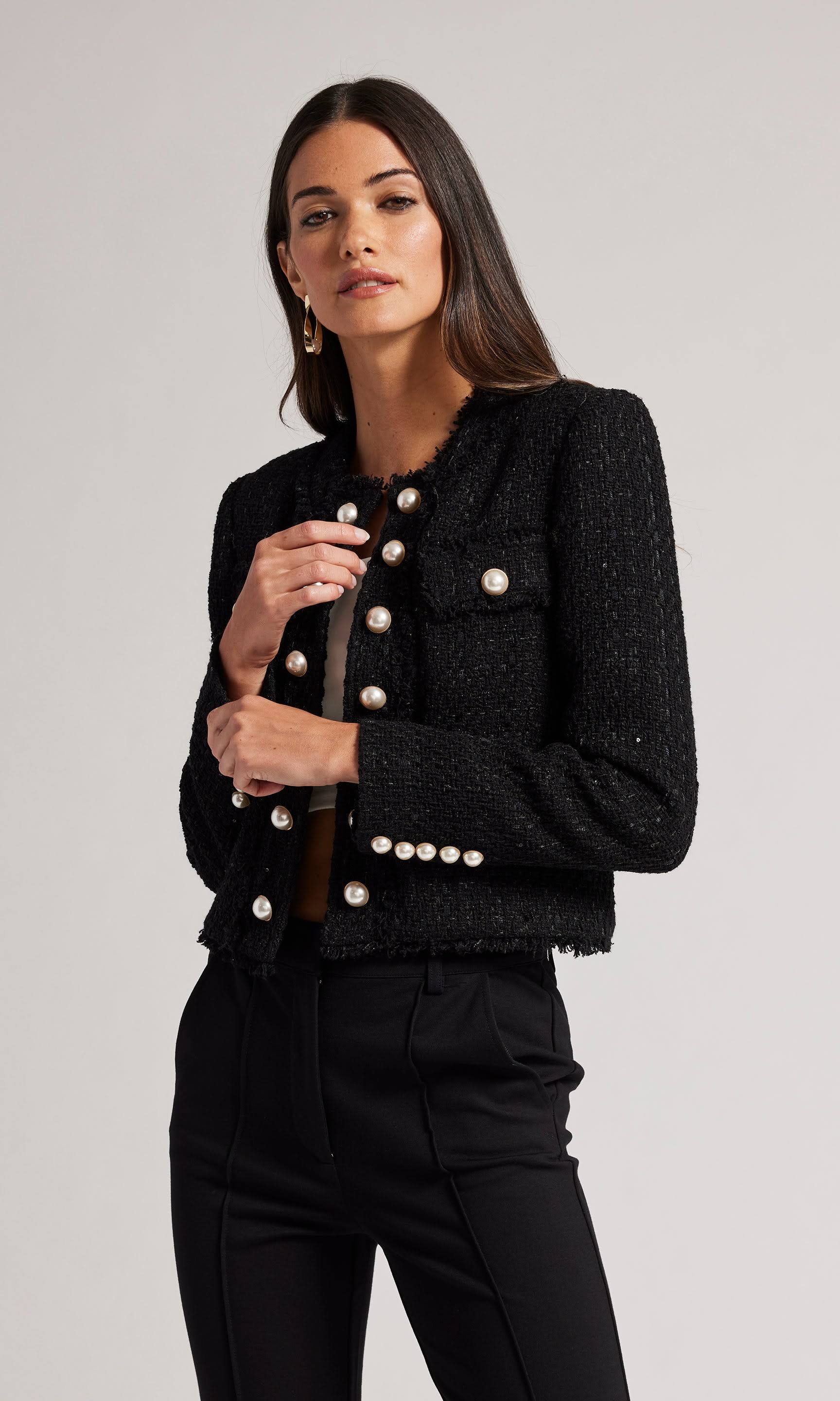 Koby Tweed Jacket in Black
