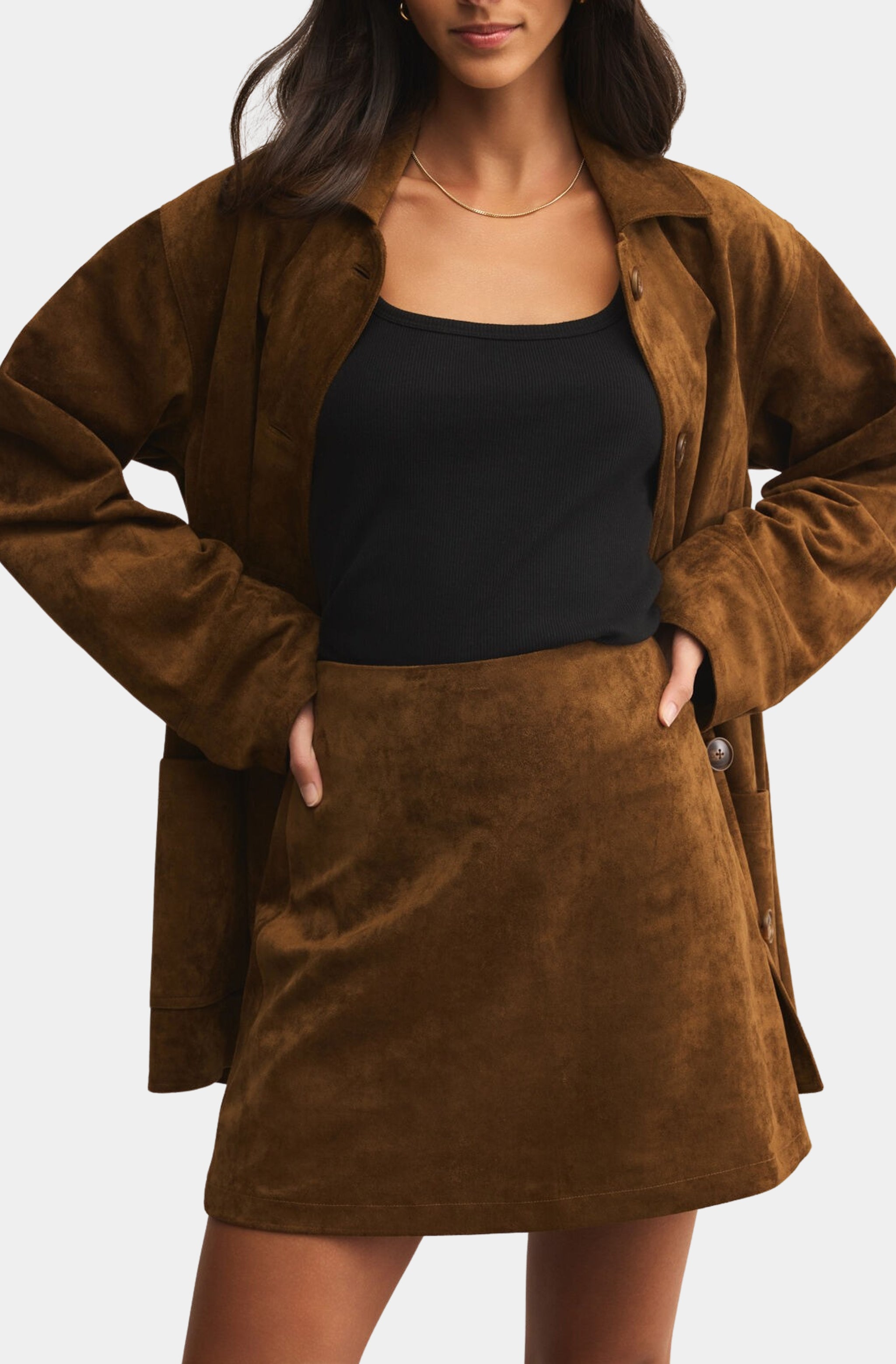 Ciera Suede Mini Skirt