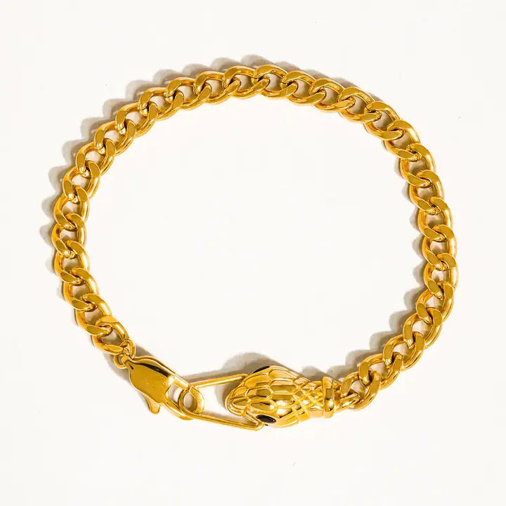 Habu 18K Gold Non-Tarnish Serpent Bracelet