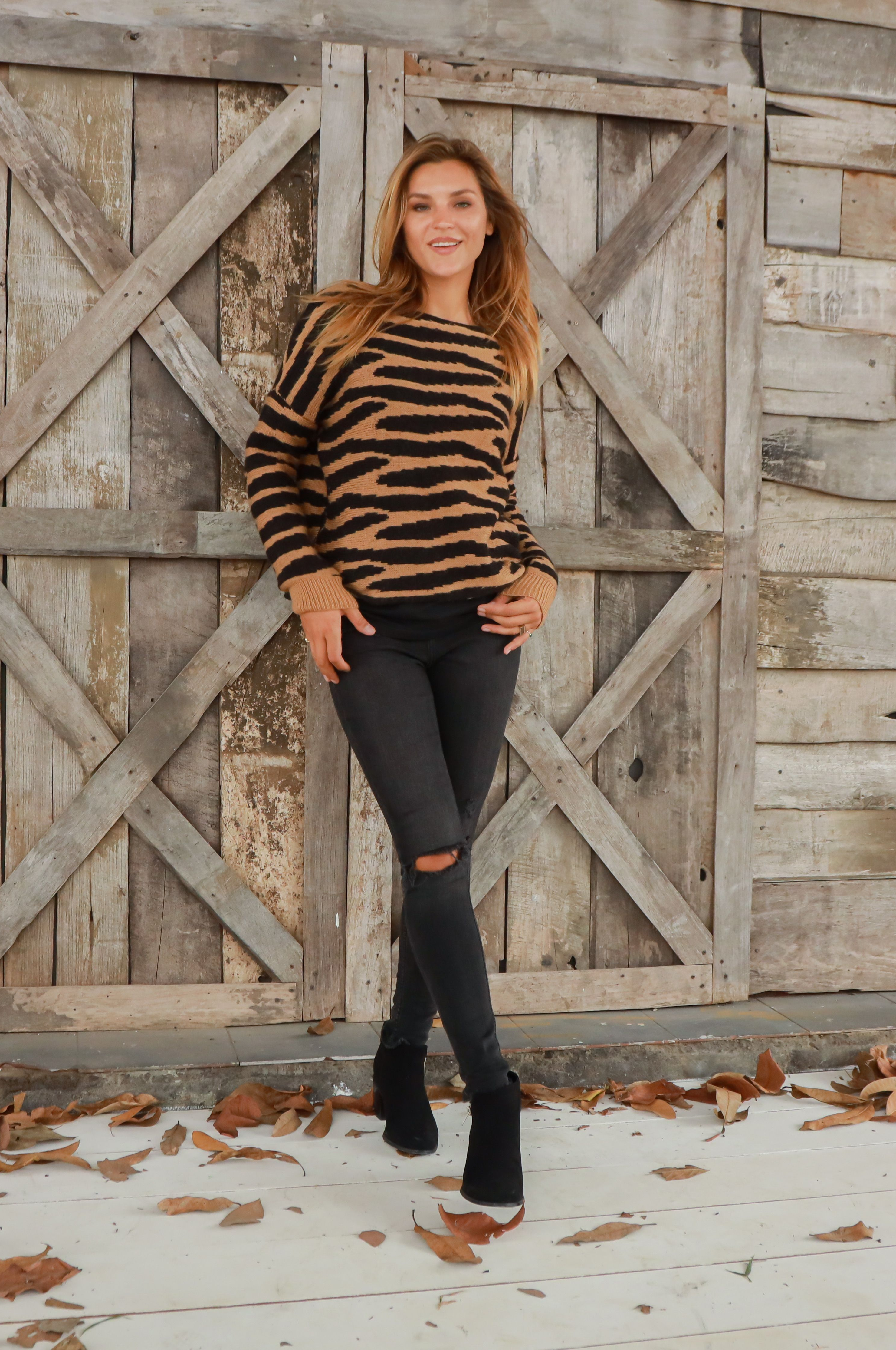 Tiger Crew Neck Sweater