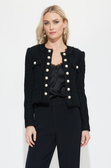 Koby Tweed Jacket in Black