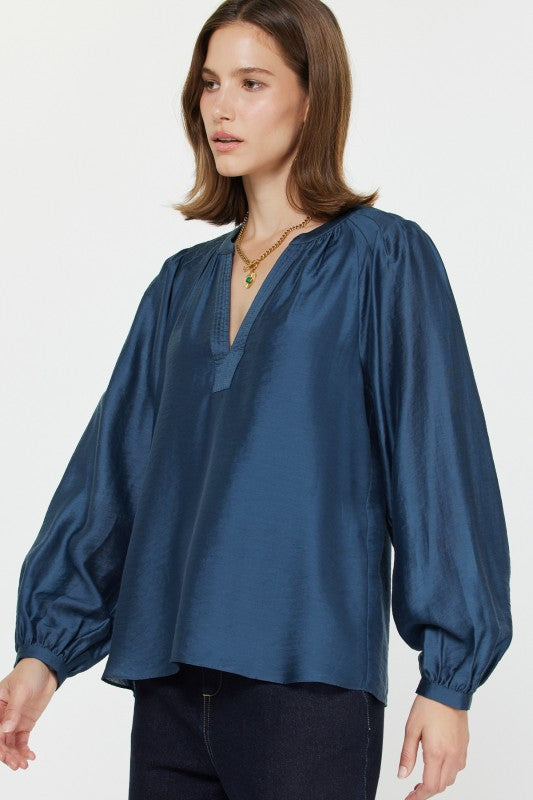 Stephanie V-Neck Blouse