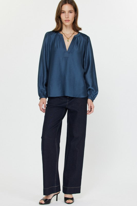 Stephanie V-Neck Blouse