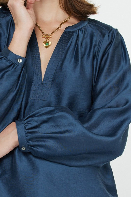 Stephanie V-Neck Blouse