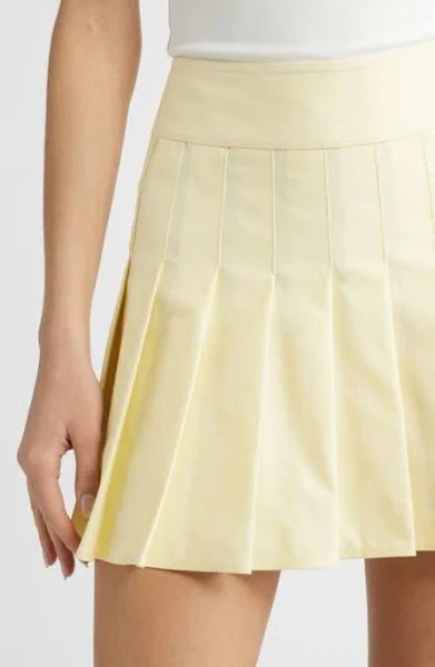 Sabine Twill Pleated Mini Skirt
