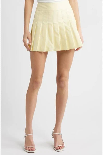 Sabine Twill Pleated Mini Skirt