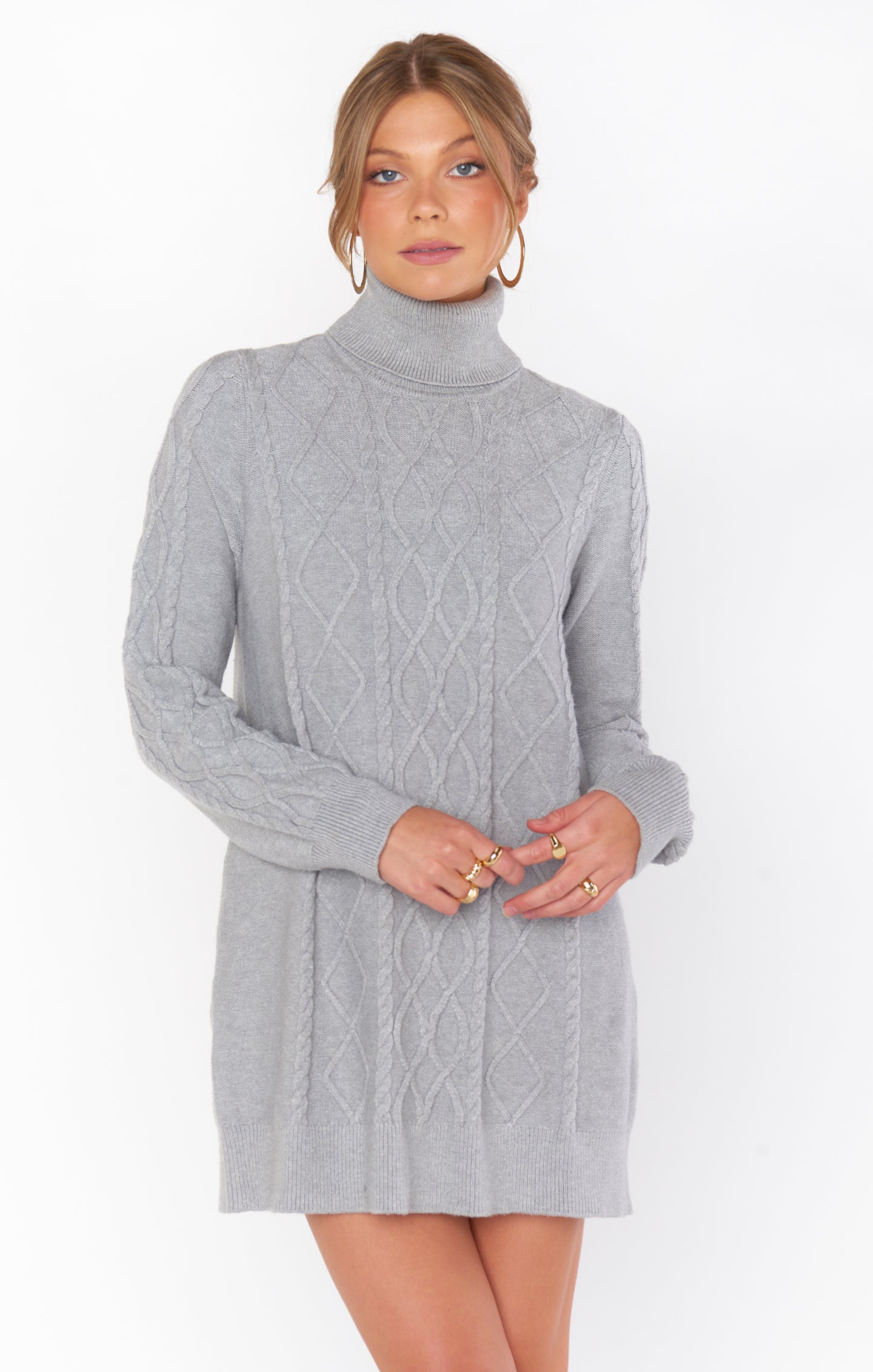 Montreal Mini Dress in Grey