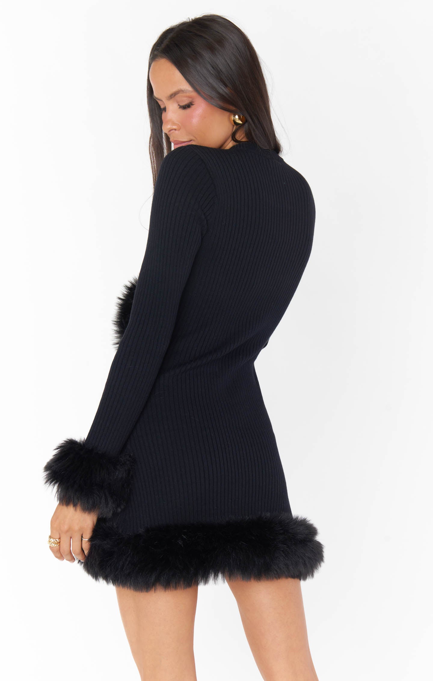 Fran Mini Dress with Faux Fur