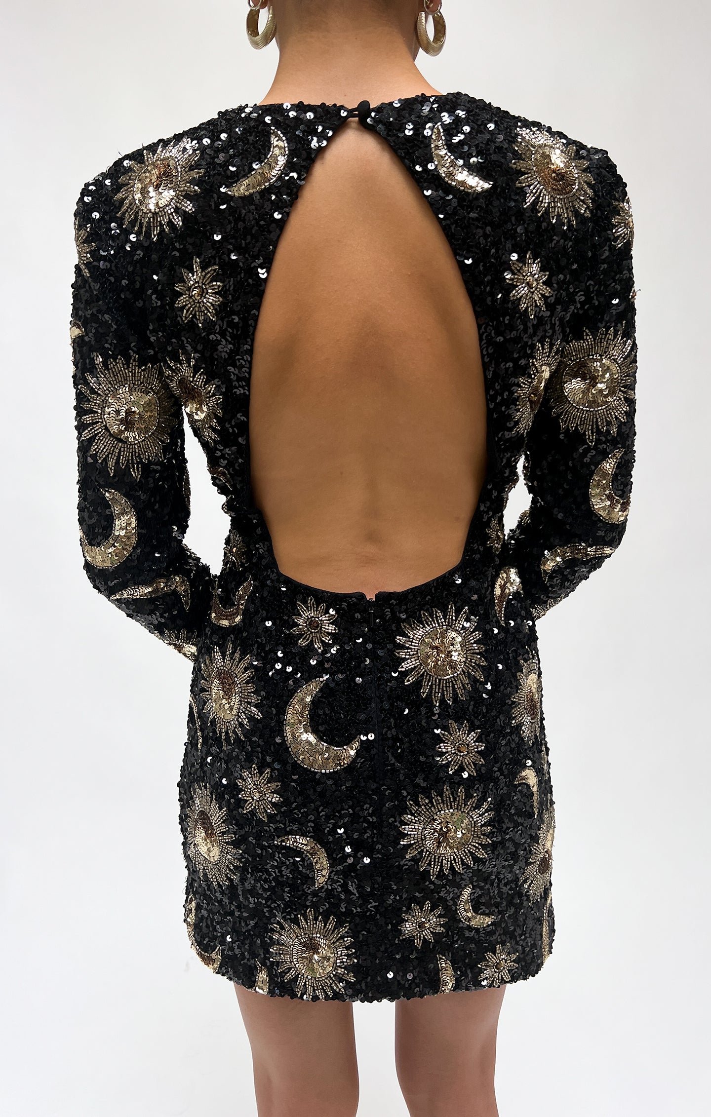 Myth Mini Dress in Celestial Black
