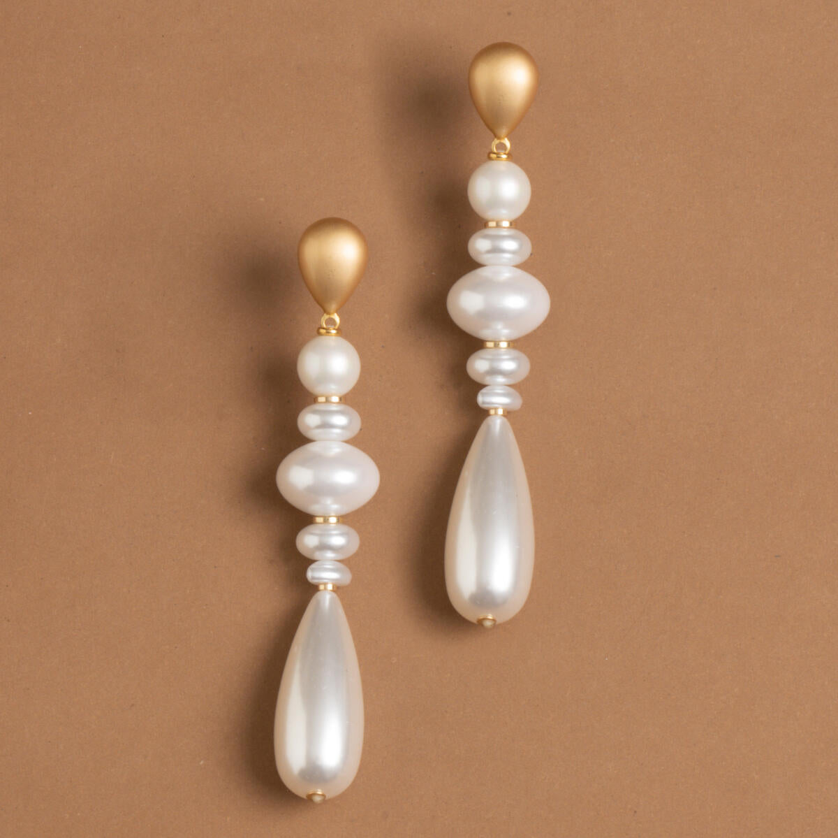 Textured Teardrop Statement Earrings