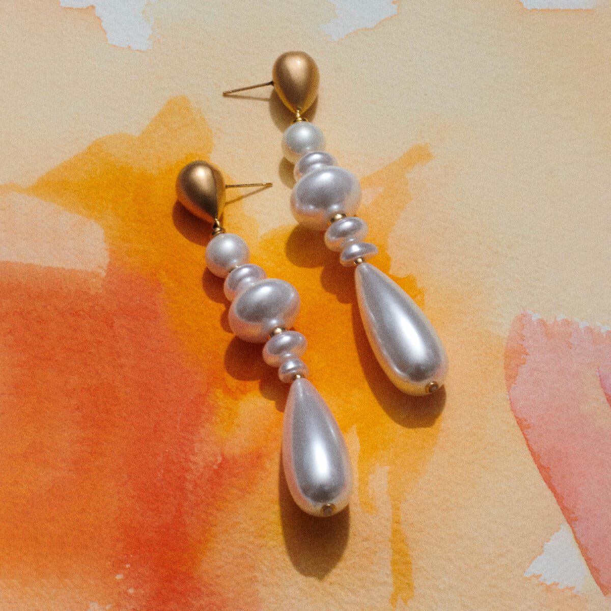 Textured Teardrop Statement Earrings