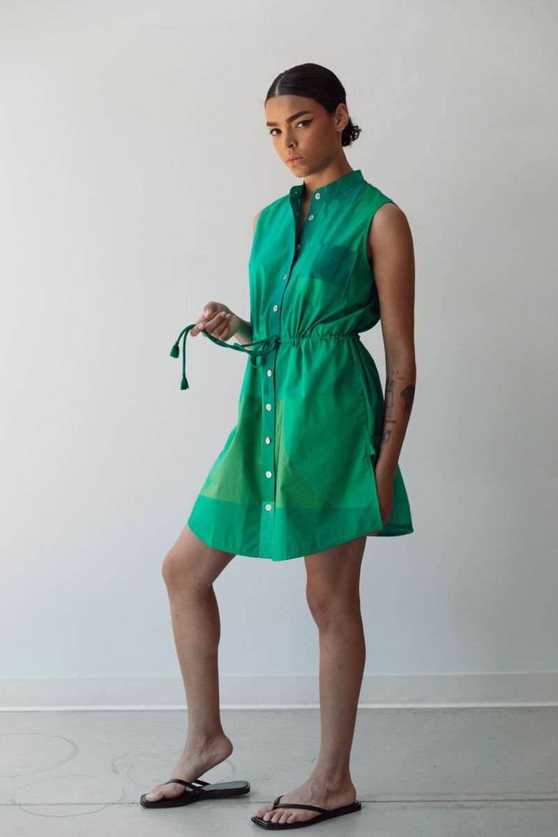 Sleeveless Shirtdress